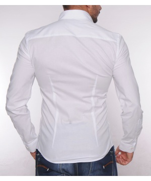 Вталена мъжка риза на Armani в бяла гама | Secretzone.bg