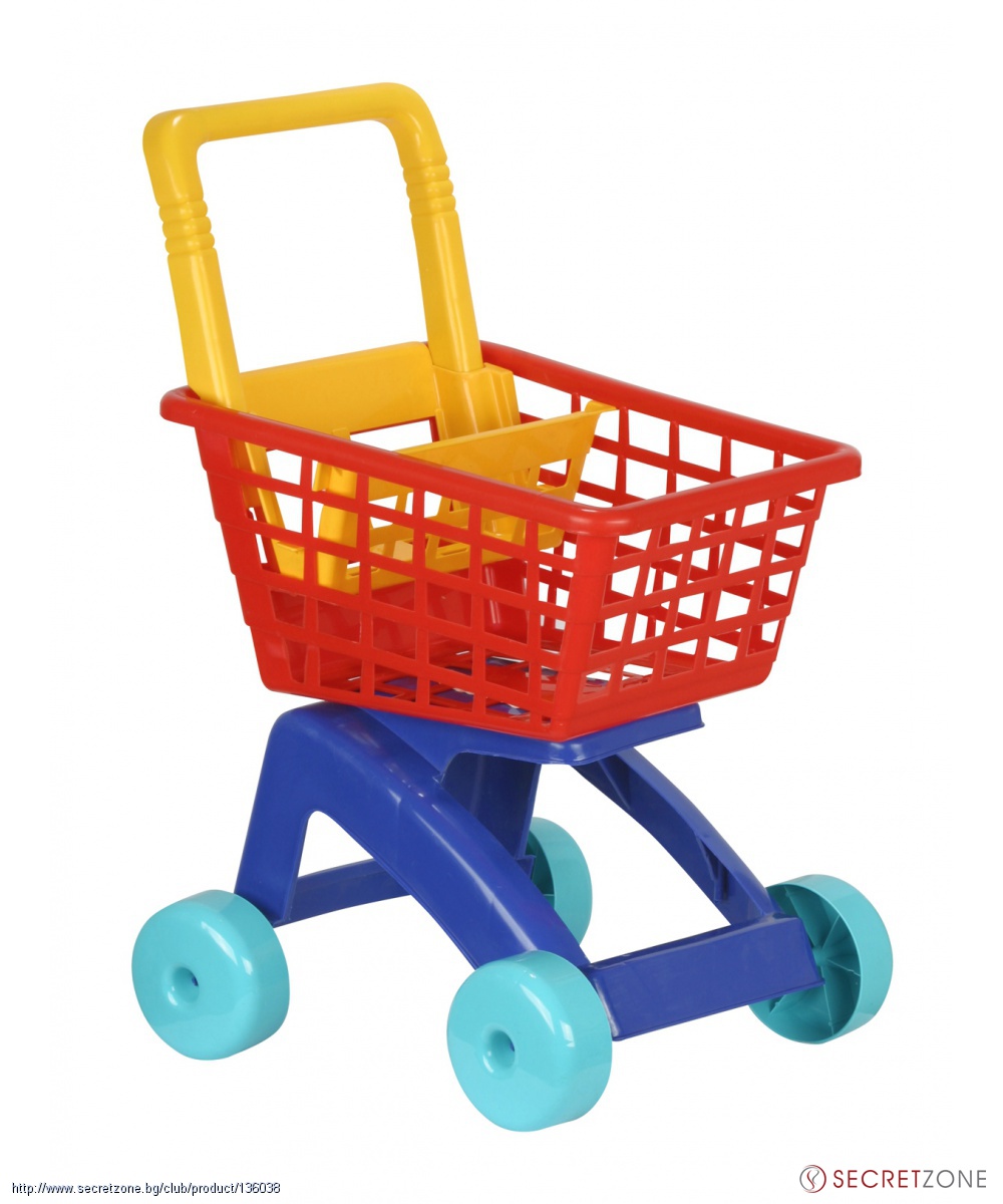Детска пазарска количка в червен цвят от j'm'ennuie | Secretzone.bg
