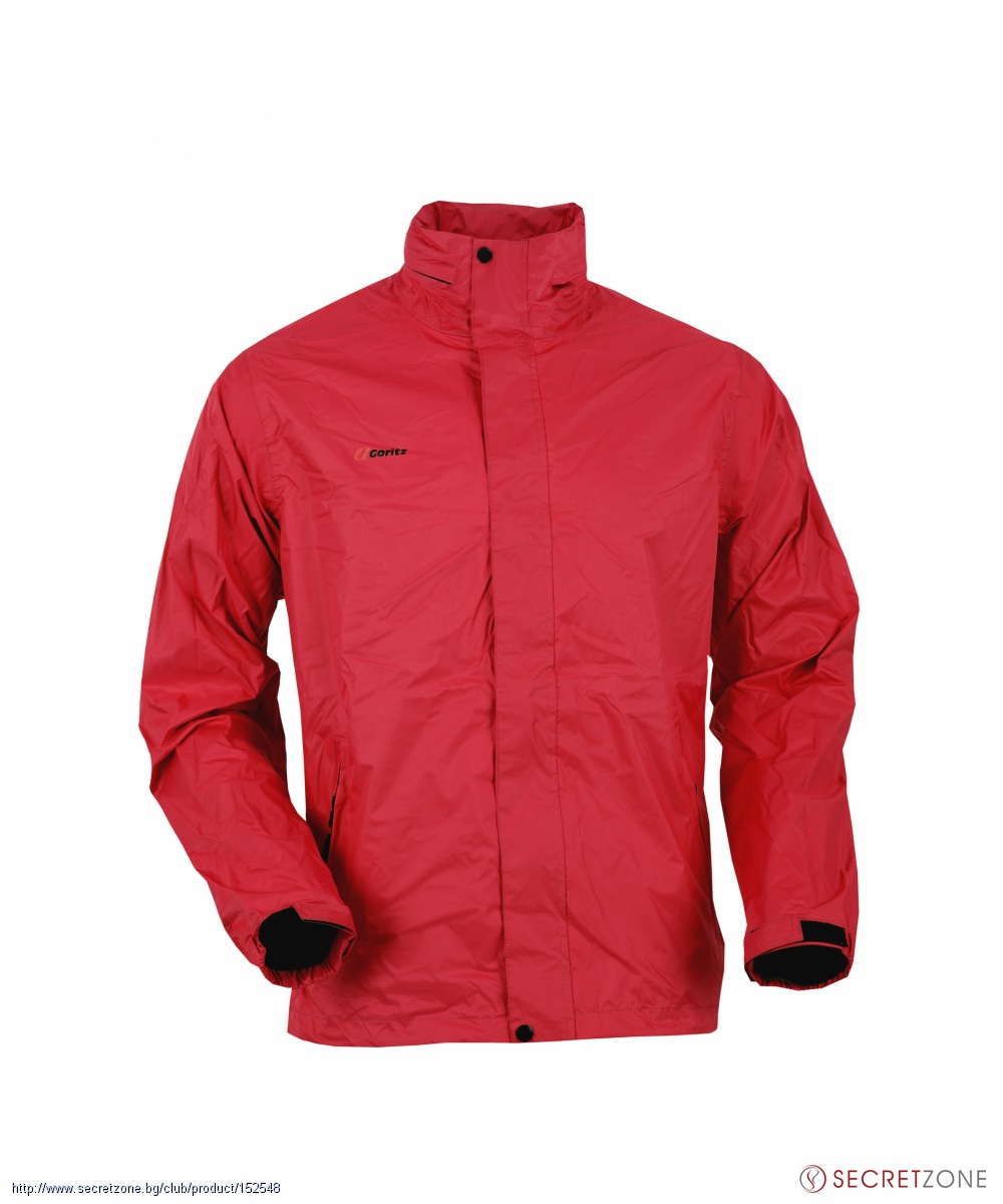 Мъжко спортно яке за дъжд и вятър в червен цвят от Goritz | Secretzone.bg