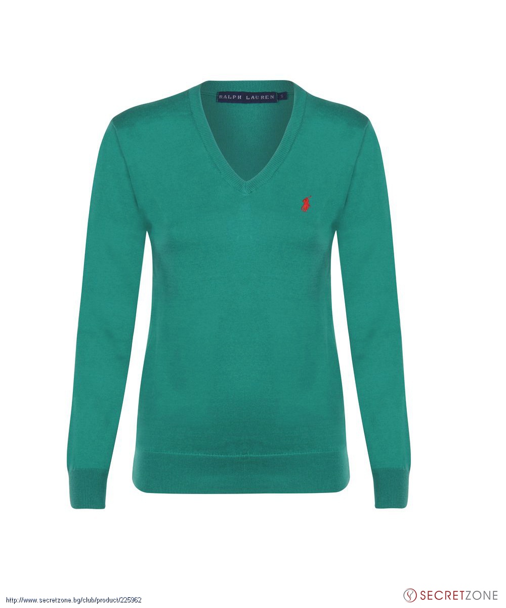 Стилен дамски пуловер Ralph Lauren в нефритено зелено | Secretzone.bg