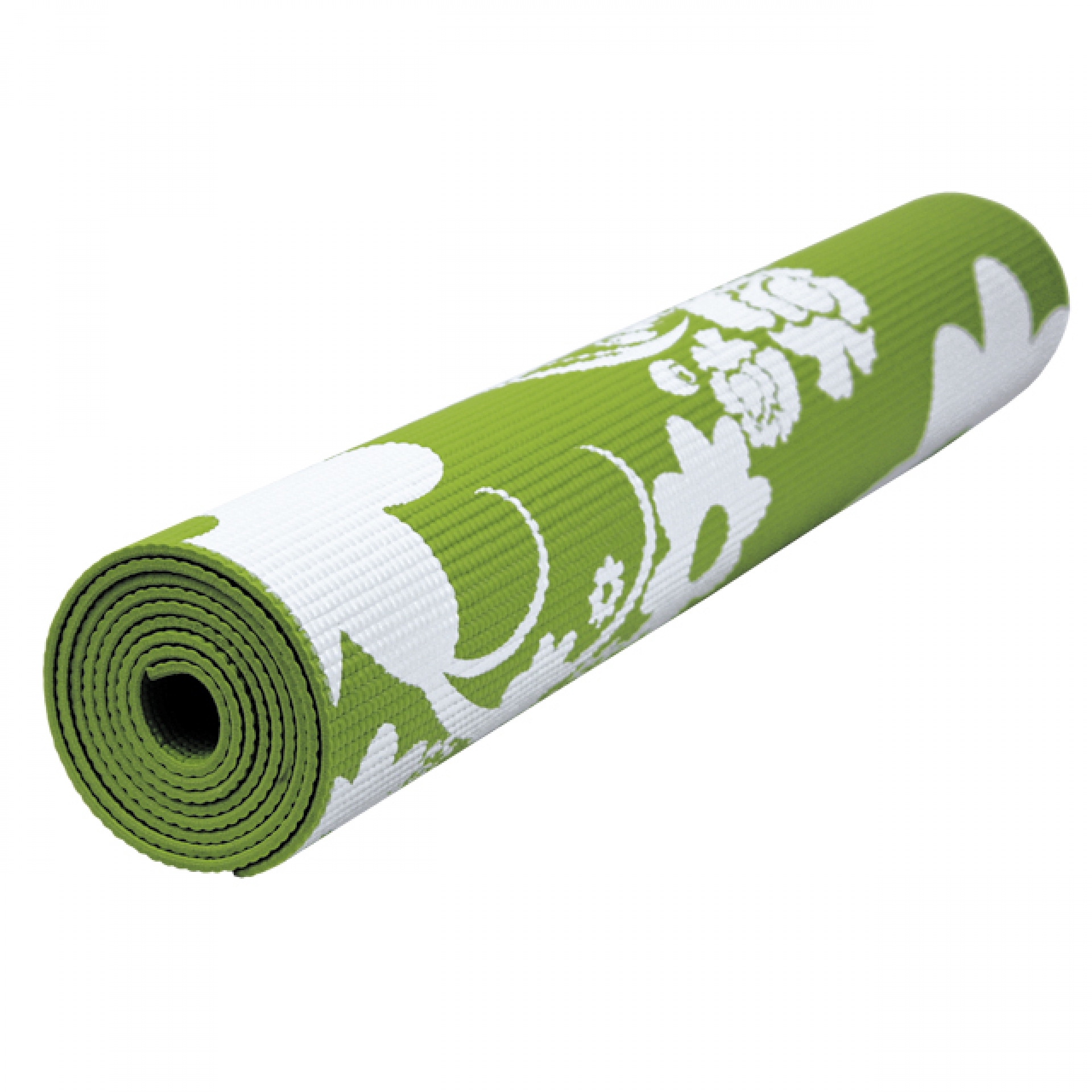 Зелено килимче за йога с флорални мотиви | Secretzone.bg
