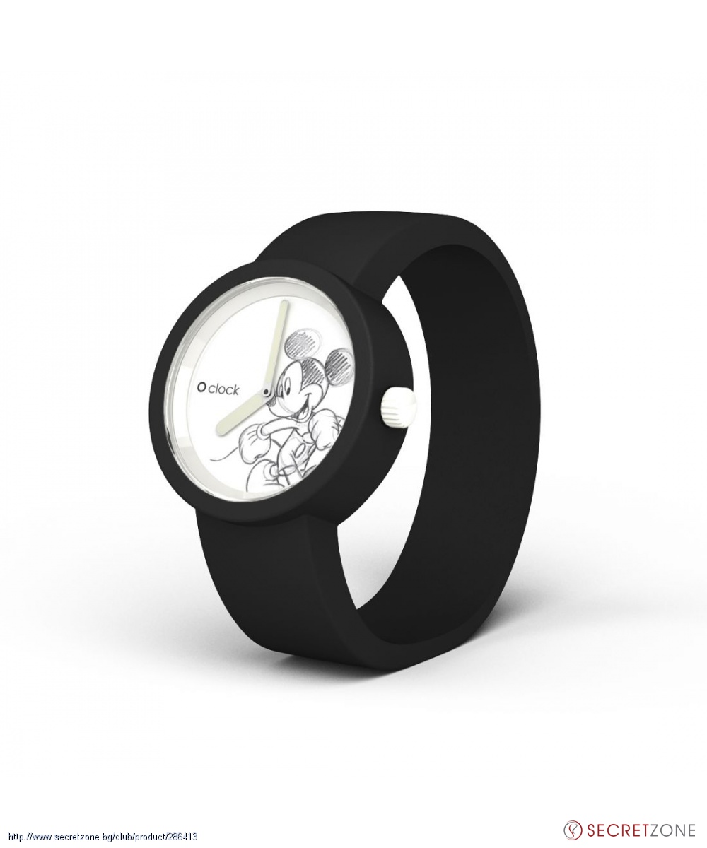 Часовник с Мики Маус от FullSpot в черен цвят | Secretzone.bg