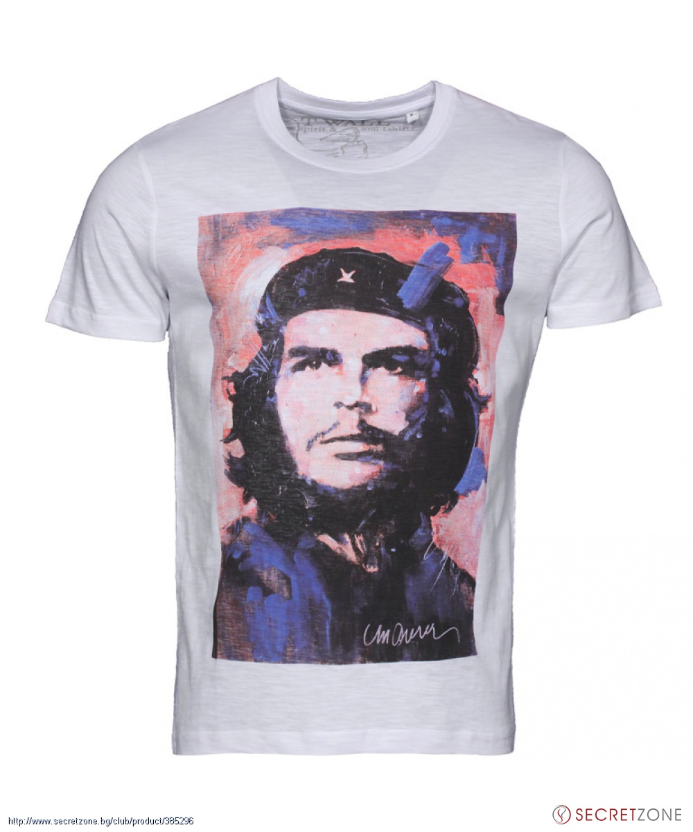 Бяла тениска с принт на Че Гевара от T-Wall | Secretzone.bg