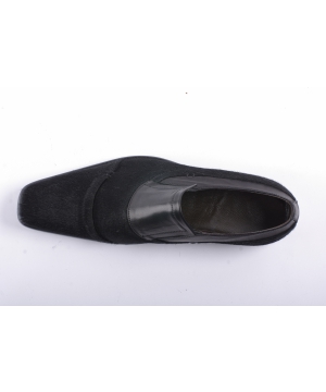 Стилни мъжки обувки с пони косъм в черен нюанс - Exist | Secretzone.bg