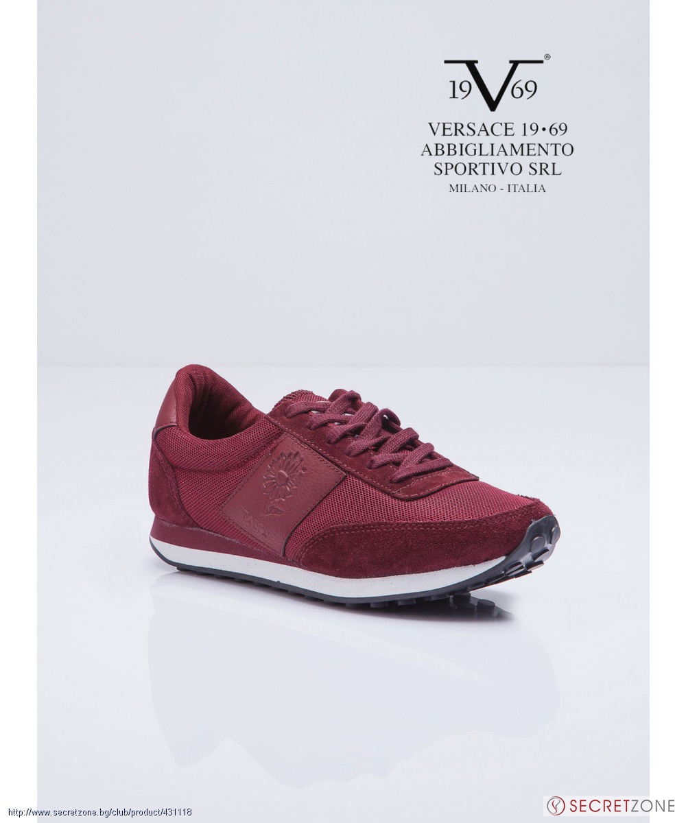 Спортни дамски обувки в цвят бордо от Versace 19.69 | Secretzone.bg