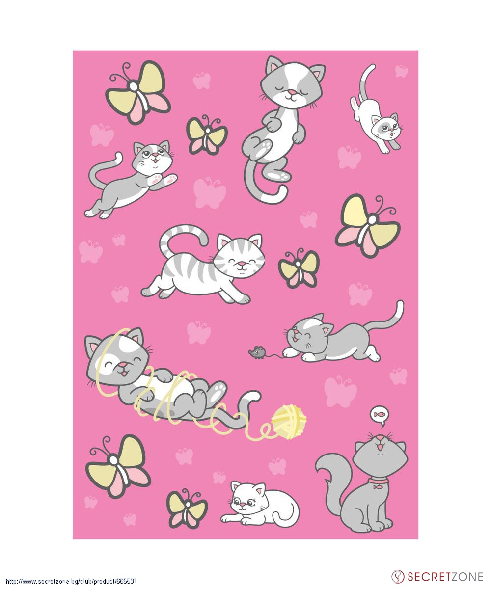 Детски килим с принт на котки от MaDeco | Secretzone.bg