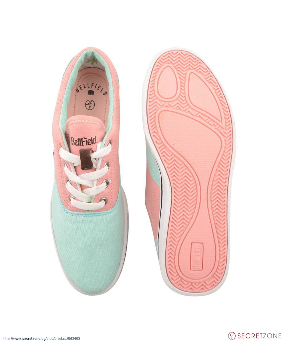 Спортни обувки в цвят мента и розово от Bellfield | Secretzone.bg