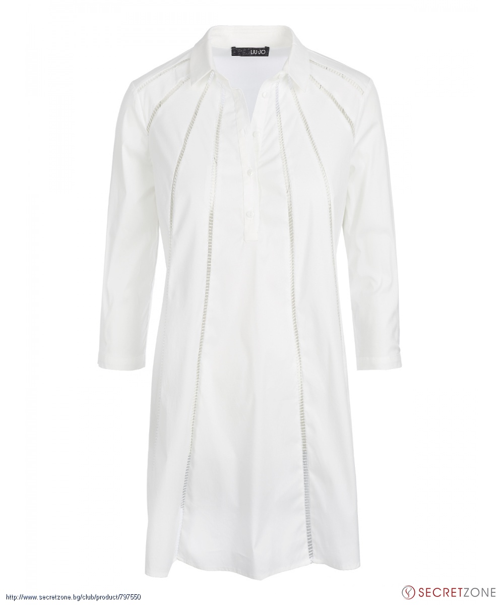 Дълга риза тип туника в бял цвят от Liu Jo | Secretzone.bg