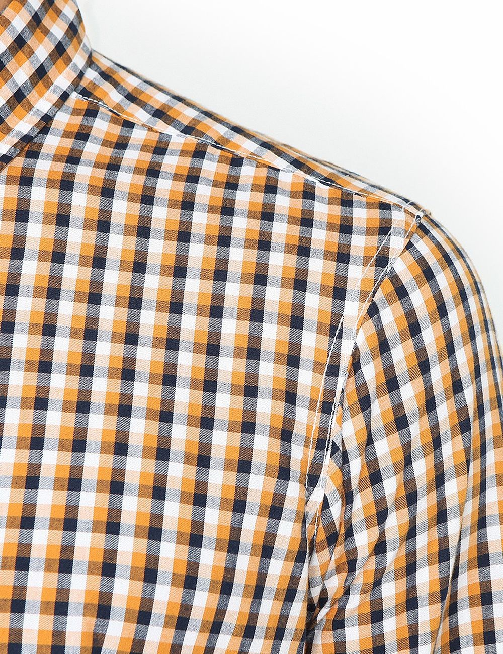 Мъжка памучна риза на каре в нюанс горчица от Diverse | Secretzone.bg