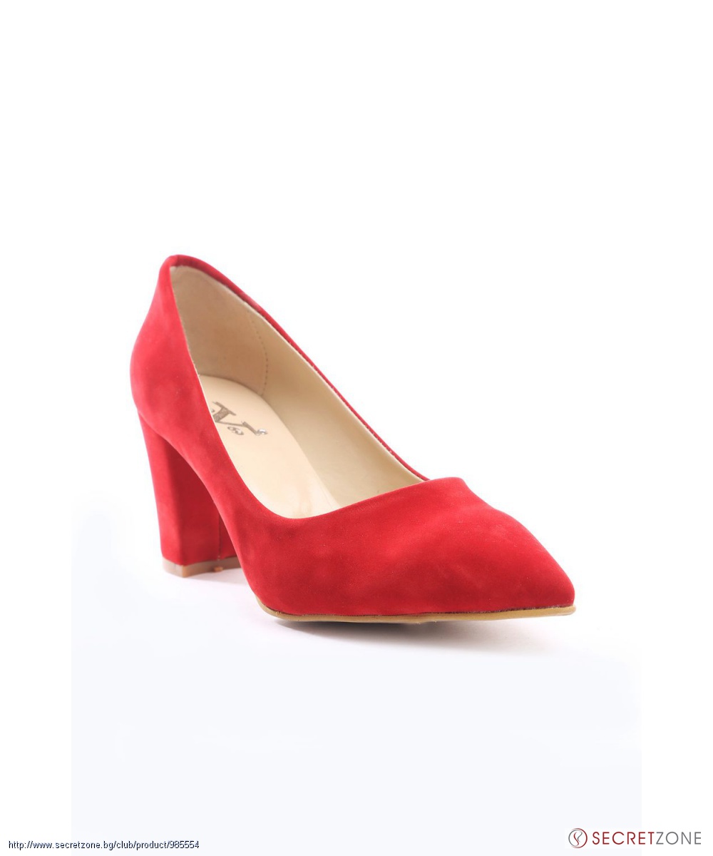 Червени велурени обувки на ток от 19V69 ITALIA | Secretzone.bg